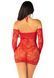 Сукня Leg Avenue Seamless Off The Shoulder Mini Dress One Size, Red SX1736 фото 3