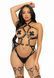 Портупея-тедді з екошкіри Leg Avenue Heart ring harness teddy L, Black, підвіска-сердечко, ланцюги SO8565 фото 4