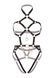 Портупея-тедді з екошкіри Leg Avenue Heart ring harness teddy L, Black, підвіска-сердечко, ланцюги SO8565 фото 5