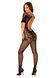 Сітчастий бодістокінг з квітковим малюнком Obsessive Bodystocking F238 S/M/L, black, з доступом, імі SO7692 фото 4