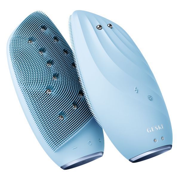 Очищувальна щітка для обличчя GESKE Sonic Thermo Facial Brush&Face-Lifter 8в1 aquamarine HB0094 фото