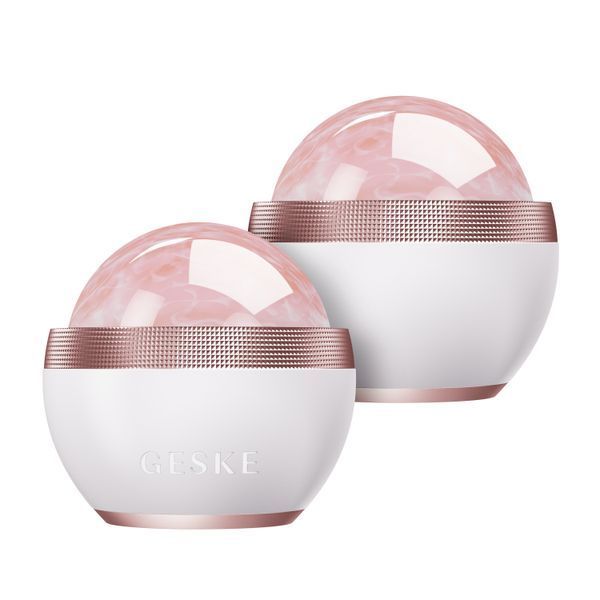 Кульковий масажер з рожевим кварцом GESKE SmartAppGuided Rose Quartz Depuffing Sphere 7in1 starlight HB0652 фото