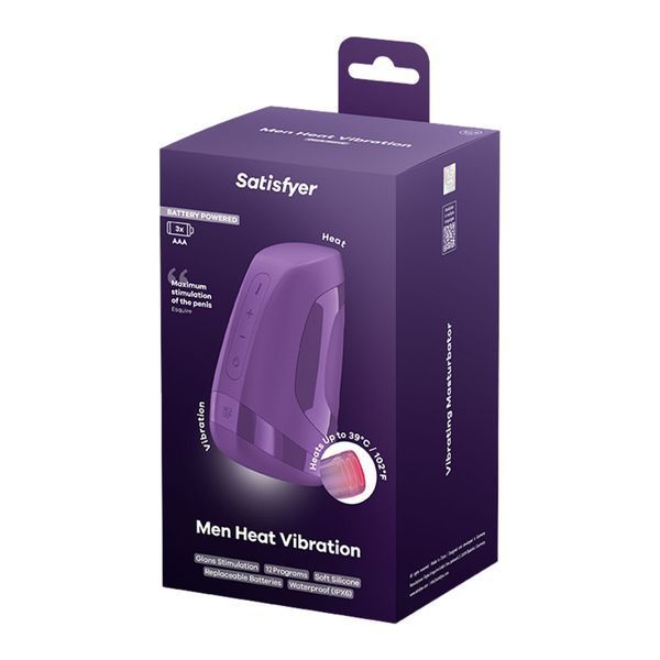 Мастурбатор Satisfyer Men Heat Vibration Battery Series імітатор мінету, підігрів та вібрація SX3843 фото