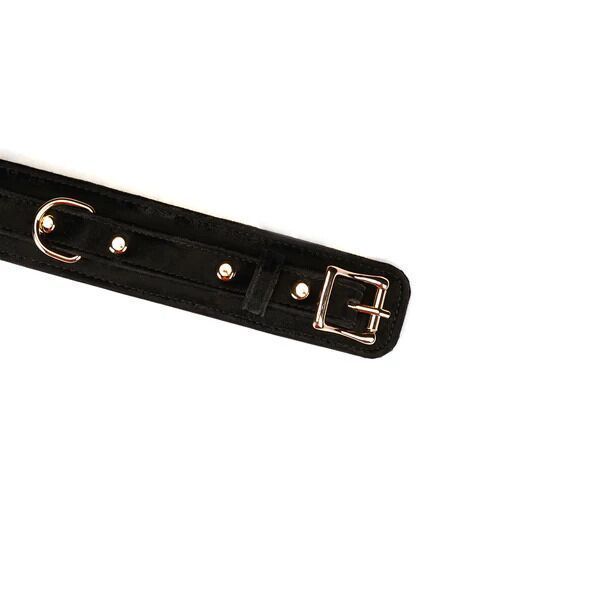 Нашийник з повідцем Liebe Seele Boudoir Amor Collar with Leash Black, три кільця SX1668 фото