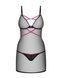 Пеньюар Obsessive Novenes chemise & thong, M/L, обтислий, прозорий, зі стрепами, стрінги в комплекті SX0620 фото 4