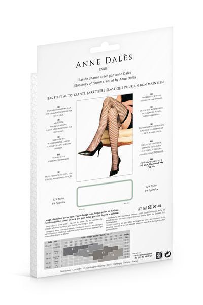 Панчохи Anne De Ales STELLA T3 Black SO1927 фото