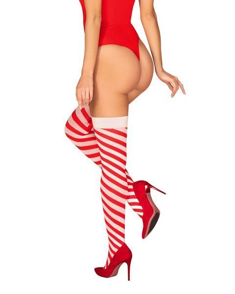 Панчохи Obsessive Kissmas stockings S/M SX3104 фото