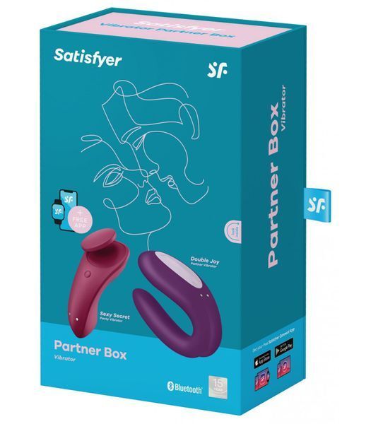 Набір Satisfyer Partner Box 1 (вібратор для пар Double Joy + вібратор у трусики Sexy Secret) (м'ята упаковка!!!) SO7143-R фото