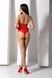 Бодістокінг з імітацією корсетної шнурівки Passion BS094 One Size, red, квітковий візерунок, з досту SO8924 фото 9
