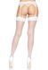 Панчохи-сітка для кріплення на пояс Leg Avenue Nylon Fishnet Thigh Highs One size, White SO7965 фото 2