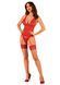 Прозорий корсет Obsessive Lacelove corset XL/2XL Red, мереживо, підв&rsquo;язки для панчіх SO8651 фото 1