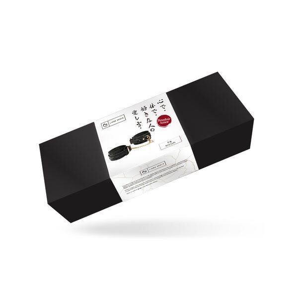 Наручники Liebe Seele Boudoir Amor Wrist Cuffs Black, з&rsquo;єднувальний ланцюжок на карабінах SX1669 фото