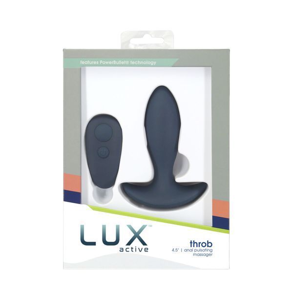 Анальна пробка з пульсацією Lux Active &ndash; Throb &ndash; 4.5" Anal Pulsating Massager, пульт ДК SO5571 фото