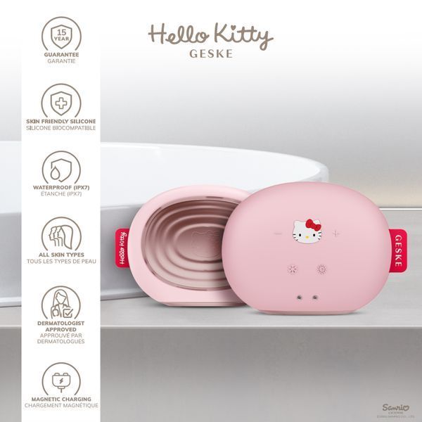 Ультразвукова маска тепло та холод GESKE Sonic Warm&Cool Mask 8в1 by Hello Kitty pink HB0247 фото
