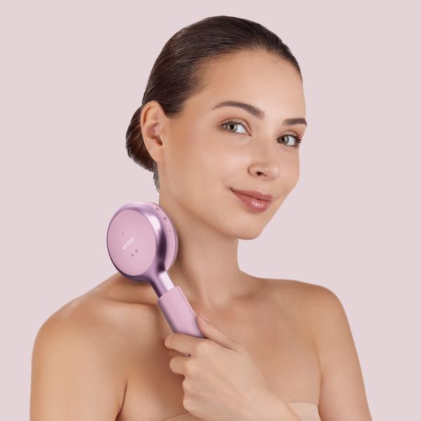 Звукова світлодіодна щітка для всього тіла GESKE Sonic LED Full-Body Brush&Intensive Exfoliator 9в1 pink HB0390 фото