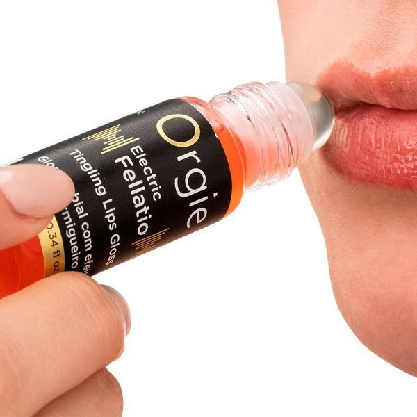 Блиск для губ з ефектом вібрації Orgie Electric Fellatio Lips Gloss, 10 мл, смак фруктового асорті SX1548 фото