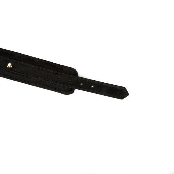 Наручники Liebe Seele Boudoir Amor Wrist Cuffs Black, з&rsquo;єднувальний ланцюжок на карабінах SX1669 фото