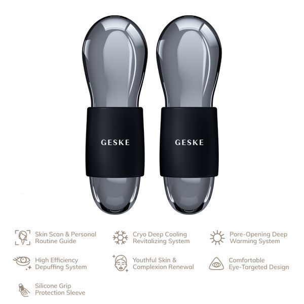 Подвійний масажер для очей GESKE Cool&Warm Duo Eye Massager 7в1 black HB0319 фото