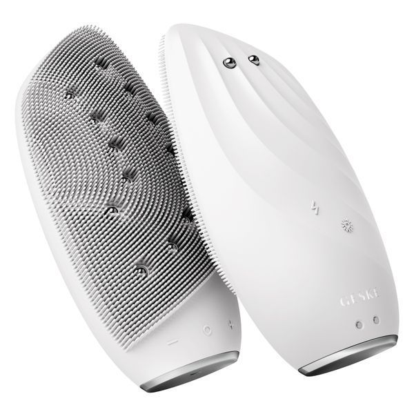 Очищувальна щітка для обличчя GESKE Sonic Thermo Facial Brush&Face-Lifter 8в1 white HB0095 фото