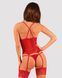 Прозорий корсет Obsessive Lacelove corset XL/2XL Red, мереживо, підв&rsquo;язки для панчіх SO8651 фото 7