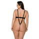 Боді з екошкіри Passion CELINE BODY 4XL/5XL black, з доступом, відкритий SO7059 фото 2