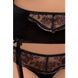 Комплект білизни Passion Exclusive BRIDA SET OpenBra L/XL black, трусики-танга, пояс, відкритий ліф PS22722 фото 3