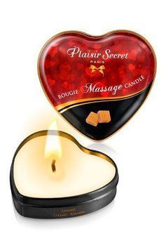 Розпродаж!!! Масажна свічка-серце Plaisirs Secrets Caramel (35 мл) (термін 04.2026) SO1871-R фото