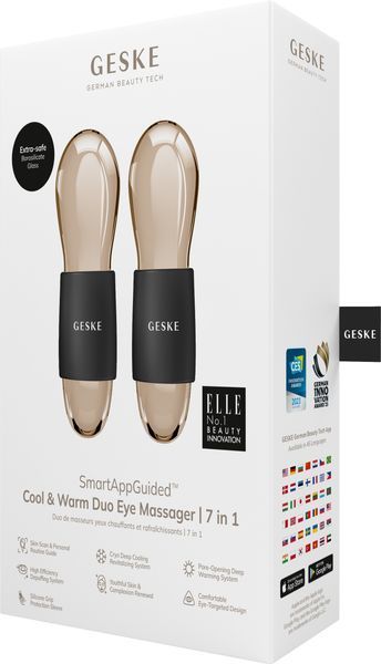 Подвійний масажер для очей GESKE Cool&Warm Duo Eye Massager 7в1 gray HB0320 фото