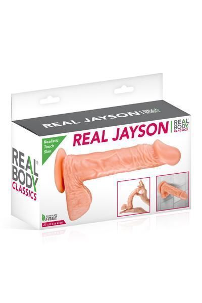 Фалоімітатор Real Body &mdash; Real Jayson Flesh, TPE, діаметр 4 см SO1894 фото