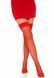 Панчохи-сітка Leg Avenue Nylon Fishnet Thigh Highs One size, Red, дрібна сітка SO7966 фото 4