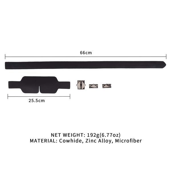 Маска на очі LOCKINK Blindfold Kit, чорна, натуральна шкіра, регульований обсяг SX0833 фото