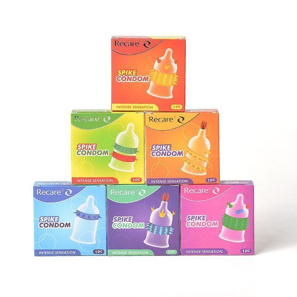 Насадка на член Recare Spike Condom Yellow (презерватив з вусиками та спіраллю шипів) SX3349 фото