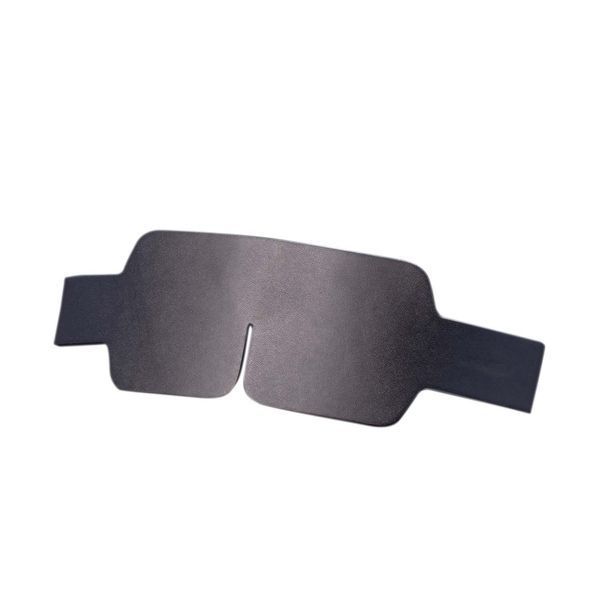 Маска на очі LOCKINK Blindfold Kit, чорна, натуральна шкіра, регульований обсяг SX0833 фото