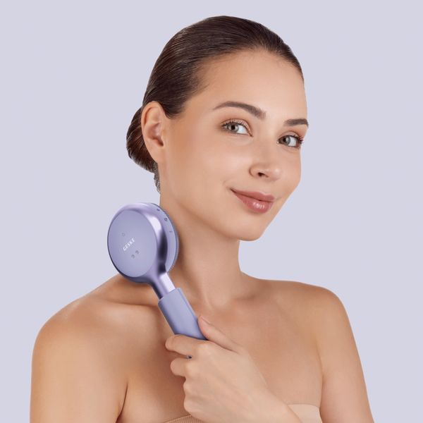 Звукова світлодіодна щітка для всього тіла GESKE Sonic LED Full-Body Brush&Intensive Exfoliator 9в1 purple HB0391 фото