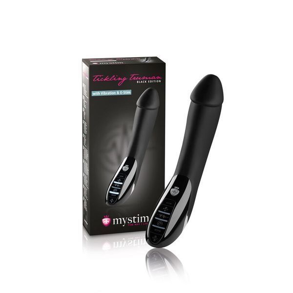 Вібратор з електростимуляцією Mystim Tickling Truman eStim Black, міостимулятор SO3472 фото