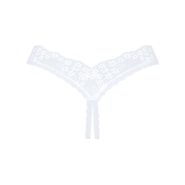 Мереживні танга Obsessive Heavenlly crotchless thong M/L, з доступом SO8189 фото