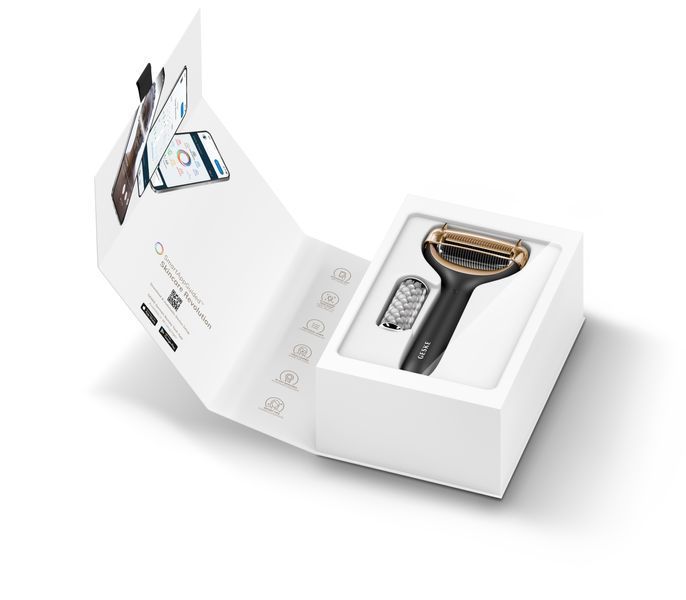 Електронний ролер для обличчя та тіла з мікроголками GESKE MicroNeedle Face&Body Roller 8в1 gray HB0196 фото