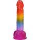 Фалоімітатор Doc Johnson Crystal Jellies - Realistic cock with balls 8.5 Inch - Rainbow SX4434 фото 3