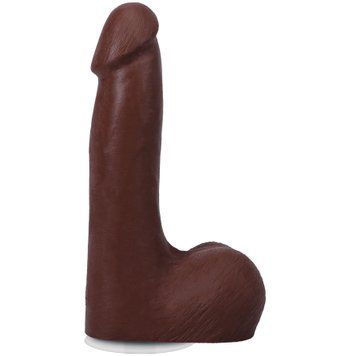 Фалоімітатор Doc Johnson The Realistic Cock ULTRASKYN - 7 Inch with Balls Chocolate SX4467 фото
