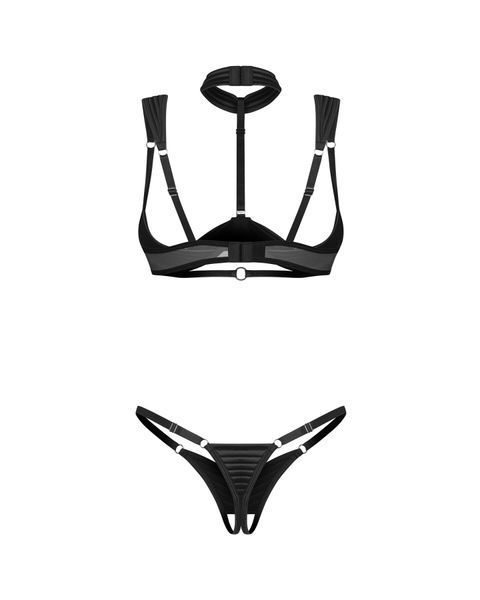Комплект Obsessive Roccele 2-pcs crotchless set 2XL/3XL SX3619 фото