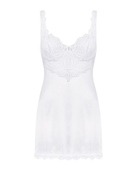 Сорочка Obsessive Amor Blanco underwire chemise & thong white L/XL SX1127 фото