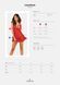 Прозора сорочка бебі-дол Obsessive Lacelove babydoll & thong M/L Red, мереживо, стрінги SO8647 фото 5