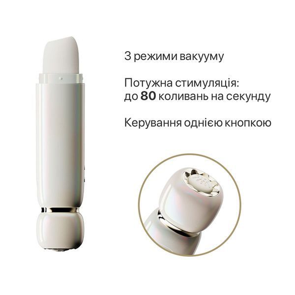 Вакуумний кліторальний стимулятор Zalo Lia Floral White, 3 насадки, 3 режими, різна інтенсивність SX2685 фото