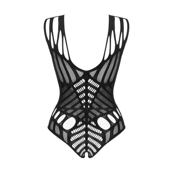 Боді з великими вирізами Obsessive B139 crotchless teddy S/M/L, з доступом SO8161 фото