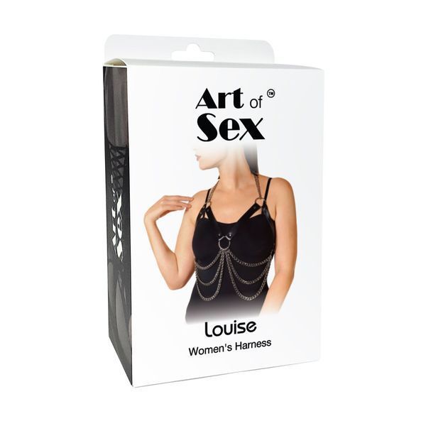 Жіноча портупея Art of Sex - Louise чорна XS-2XL, екошкіра SX2354 фото