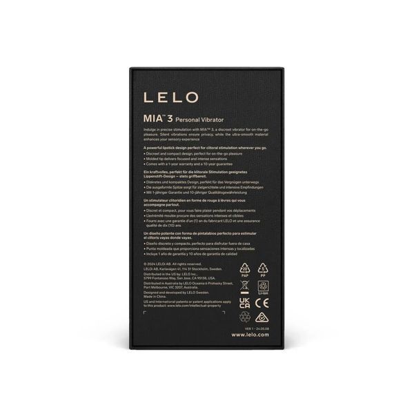 Шикарна віброкуля LELO Mia 3 Black SX2555 фото