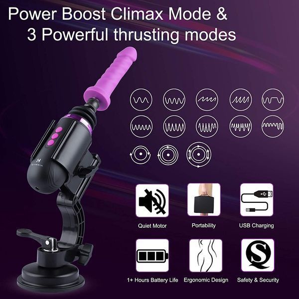Міні секс-машина Hismith Mini Capsule Sex-Machine with Strong Suction Cup (м'ята паковання!!!) SO6197-R фото