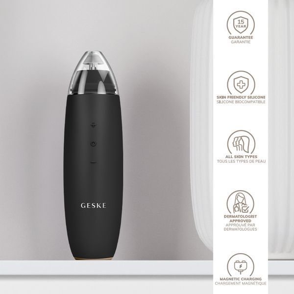Мікродермабразійний пристрій для видалення чорних цяток GESKE MicroDermabrasion Blackhead Remover 7в1 gray HB0567 фото