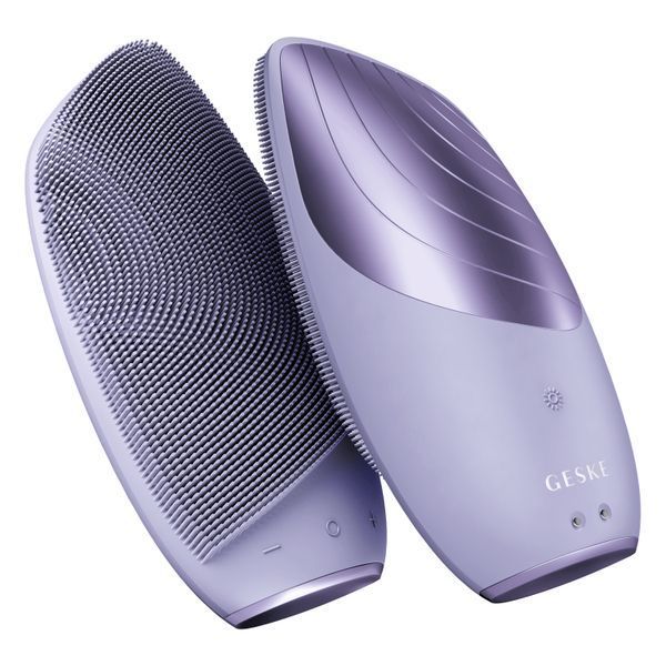 Електронна звукова термо щітка для обличчя GESKE Sonic Thermo Facial Brush 6в1 purple HB0079 фото