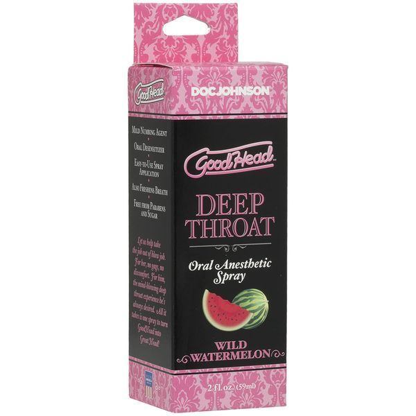 Розпродаж!!! Спрей для мінету Doc Johnson GoodHead DeepThroat Spray - Watermelon 59мл (до 09.2025) SO3491-R фото